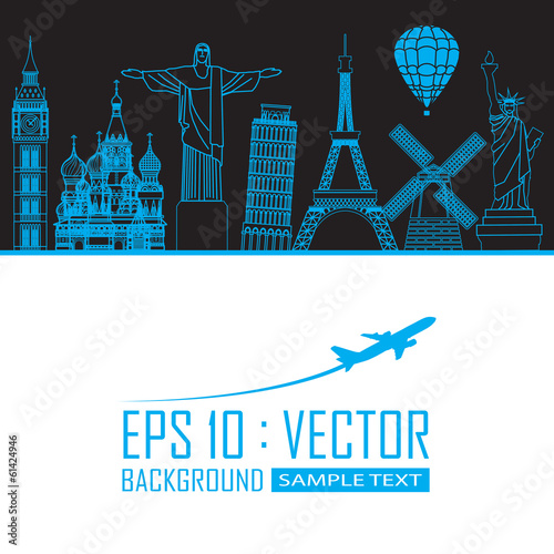travel landmark background