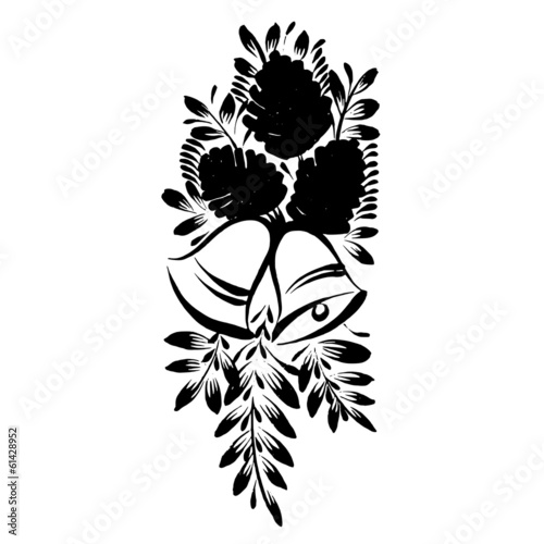 decorative silhouette of pine cone