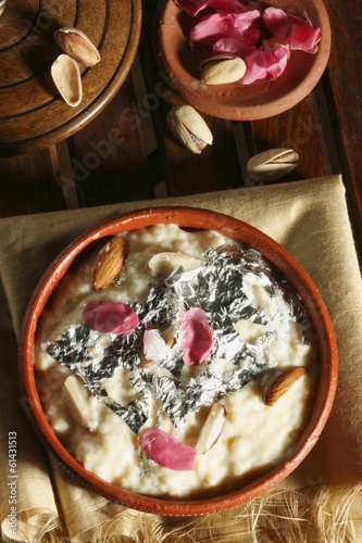 Firni - Rice Pudding – a dessert from Indian Subcontinent photo