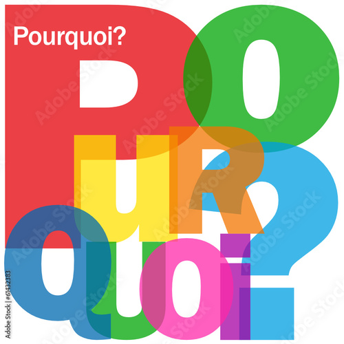 Mosaïque de Lettres "POURQUOI?" (questions réponses comment faq)