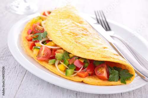 omelette filled with vegetables