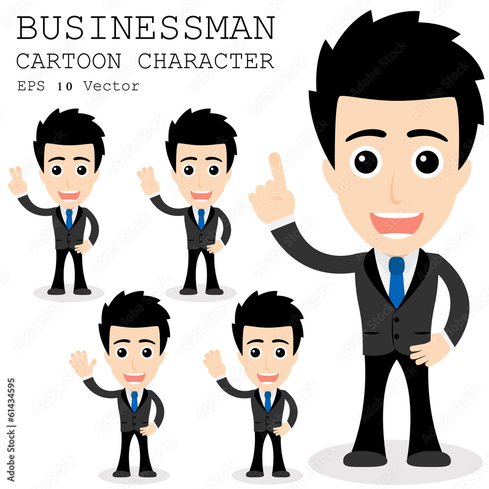 Businessman cartoon character EPS 10 vector Businessman cartoon character EPS 10 vector