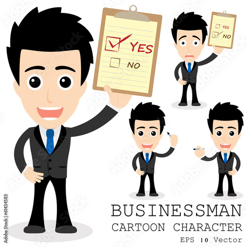 Businessman cartoon character EPS 10 vector