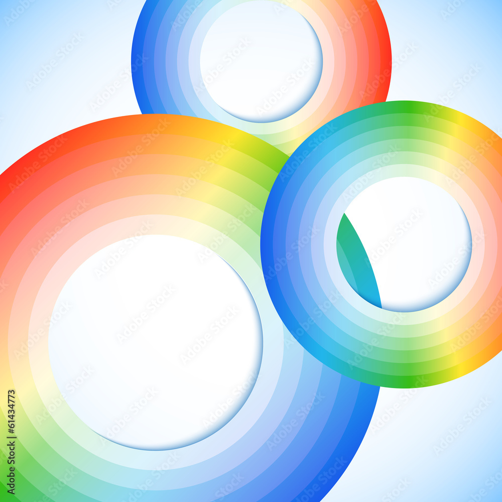 Abstract rainbow circles with space for your business message Abstract rainbow circles with space for your business message