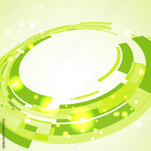 Virtual technological green disk with space for your business me