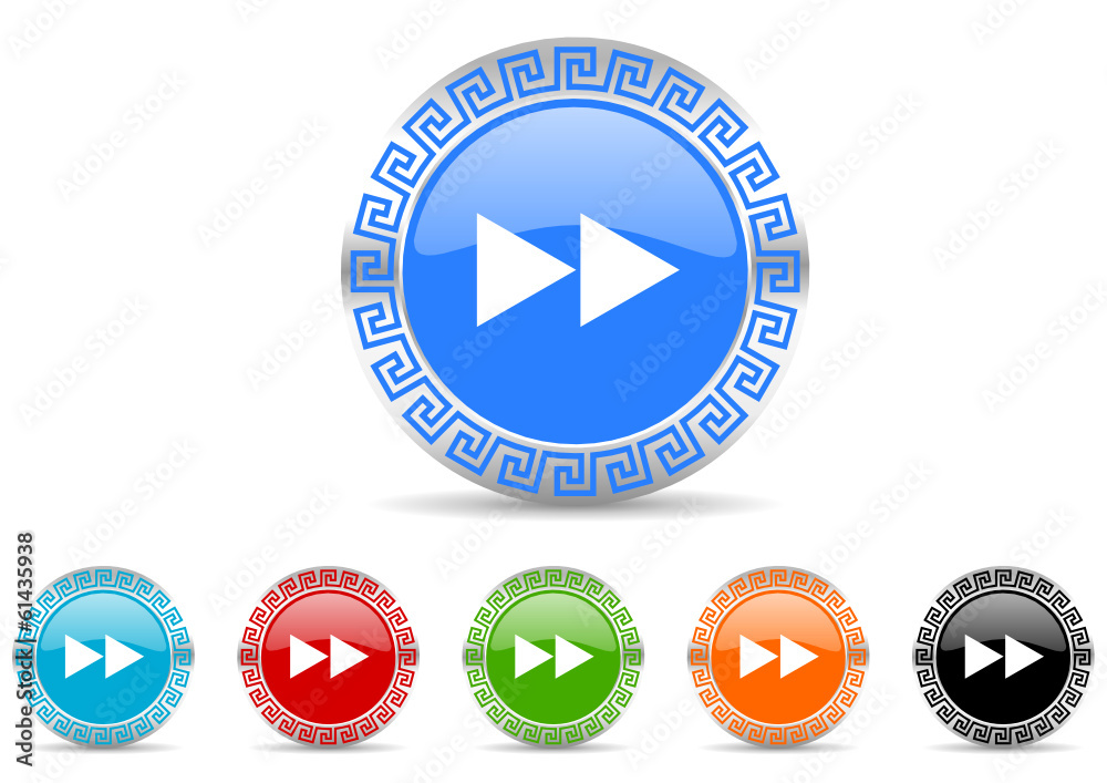 rewind icon vector set rewind icon vector set