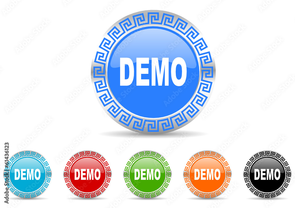 demo icon vector set