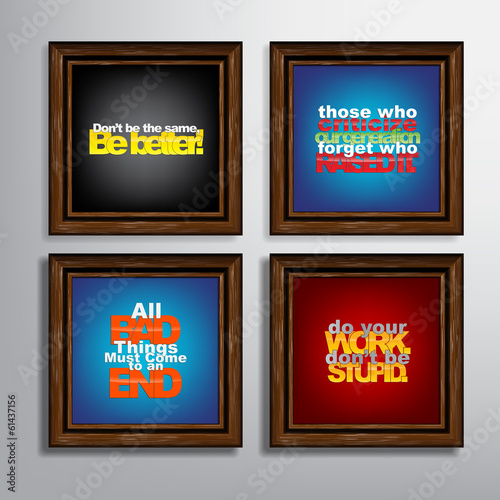 Set Of Motivational Quotes.