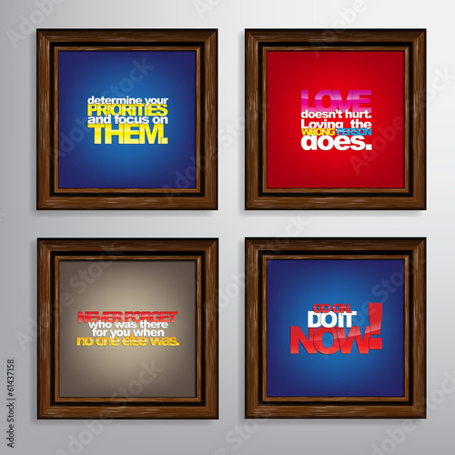 Set Of Motivational Quotes.