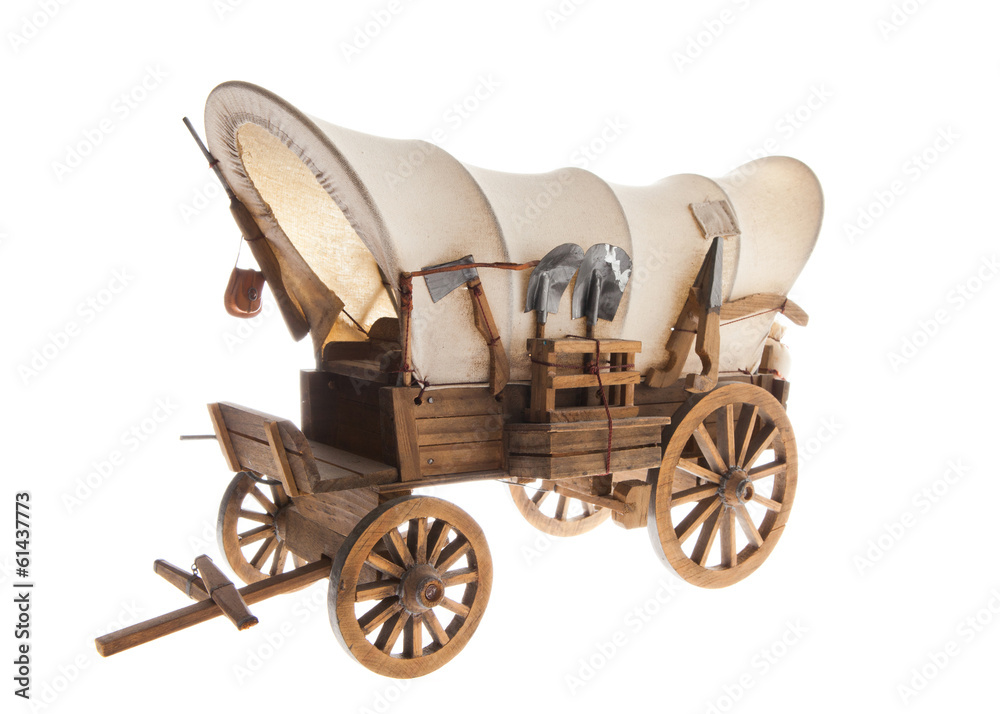 Fototapeta premium Old Horse Carriage isolated on white