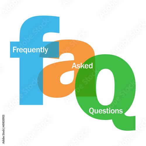 "FAQ" Letter Collage (frequently asked questions answers faqs)