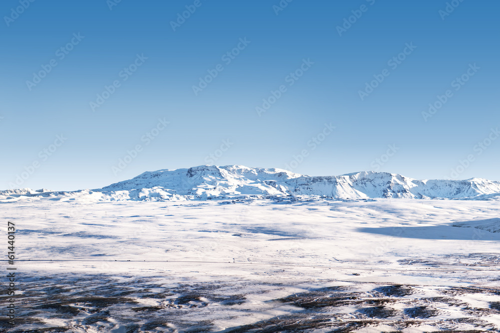 Icelandic ice desert landscape
