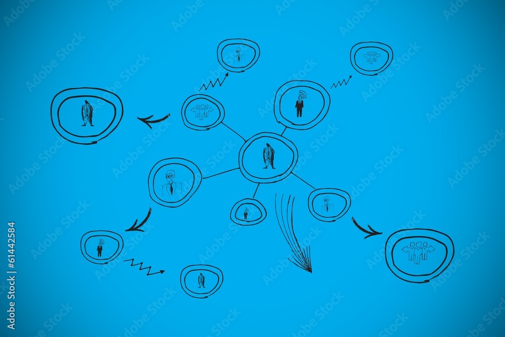 Composite image of community link doodle Composite image of community link doodle