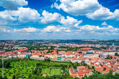 Aerial view of Prague