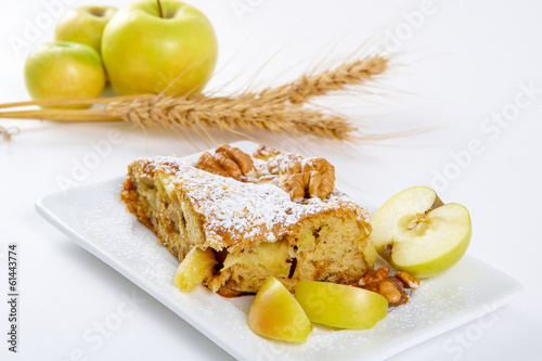 slice of tasty homemade apples pie