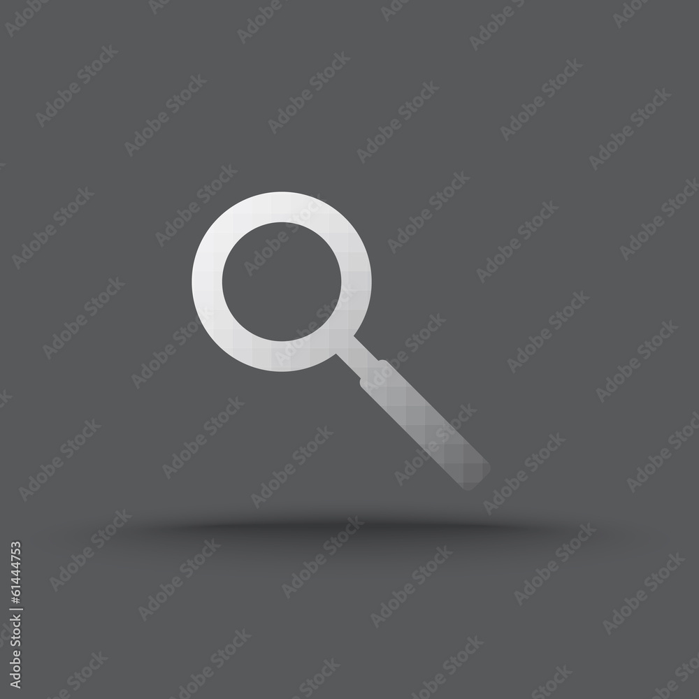 Vector of transparent magnifying glass icon Vector of transparent magnifying glass icon