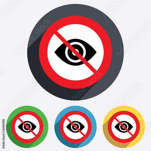 Free Download Do not look. Eye sign icon. Publish content. - GFXLoad