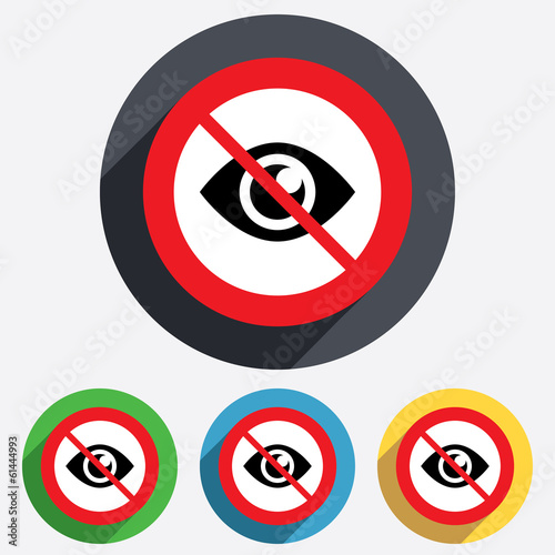 Free Download Do not look. Eye sign icon. Publish content. - GFXLoad