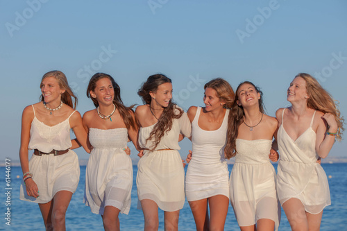 Vászonkép group of young confident women