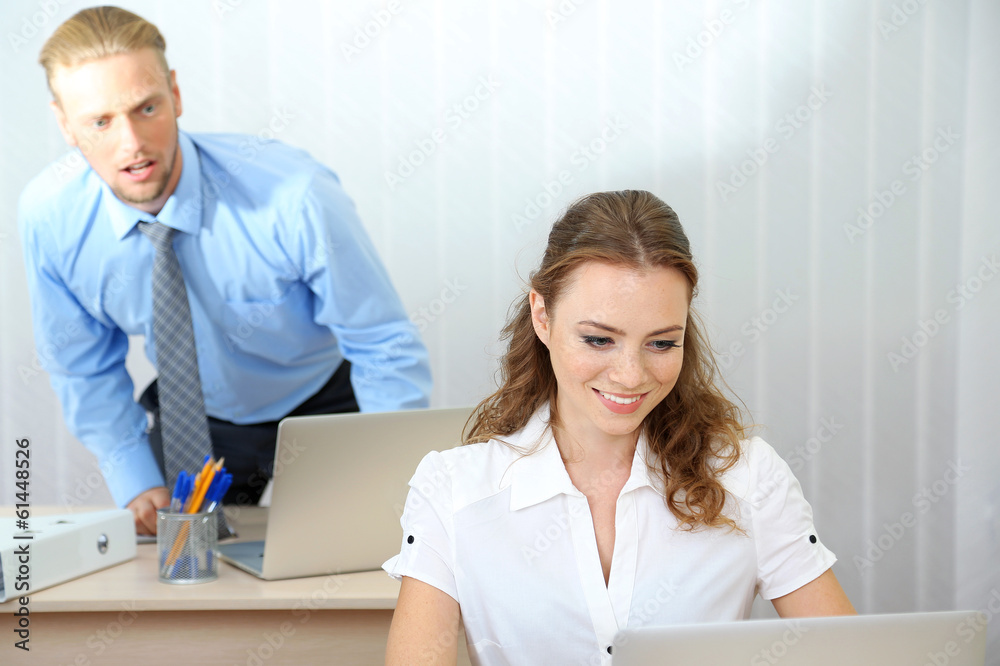 Obraz premium Office workers in workplace