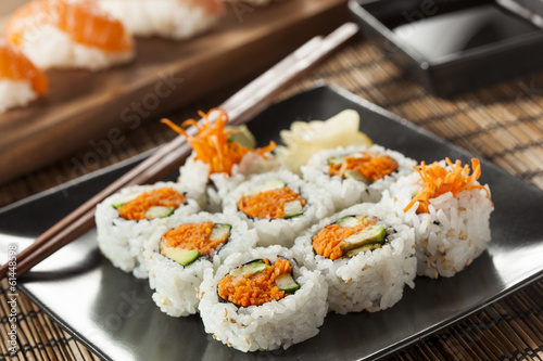 Healthy Japanese Vegetable Maki Sushi Roll