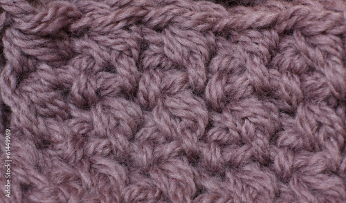 skein of yarn mocha color closeup and knitting