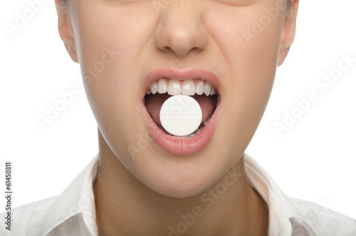 Big tablet in the teeth of women
