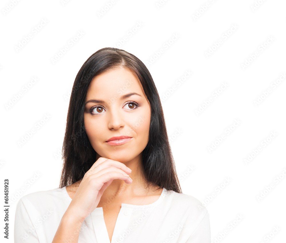 A successful and beautiful businesswoman isolated on white A successful and beautiful businesswoman isolated on white