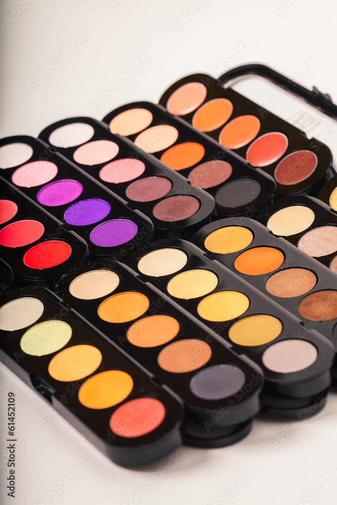 Cosmetics. Colorful eye shadows palette. Makeup background Cosmetics. Colorful eye shadows palette. Makeup background