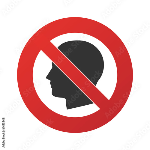 Forbidden signal with an icon