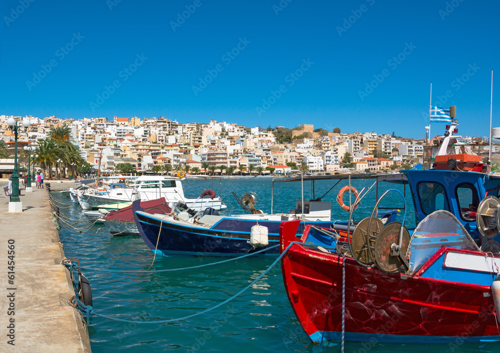 Greek fishing boats in Sitia.