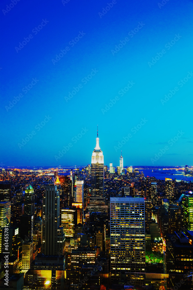 Obraz premium New York City cityscape in the night