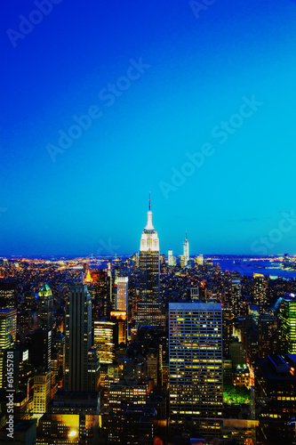 New York City cityscape in the night © andreykr