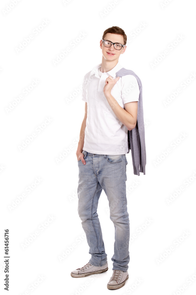 Portrait of a young man, isolated on white background Portrait of a young man, isolated on white background