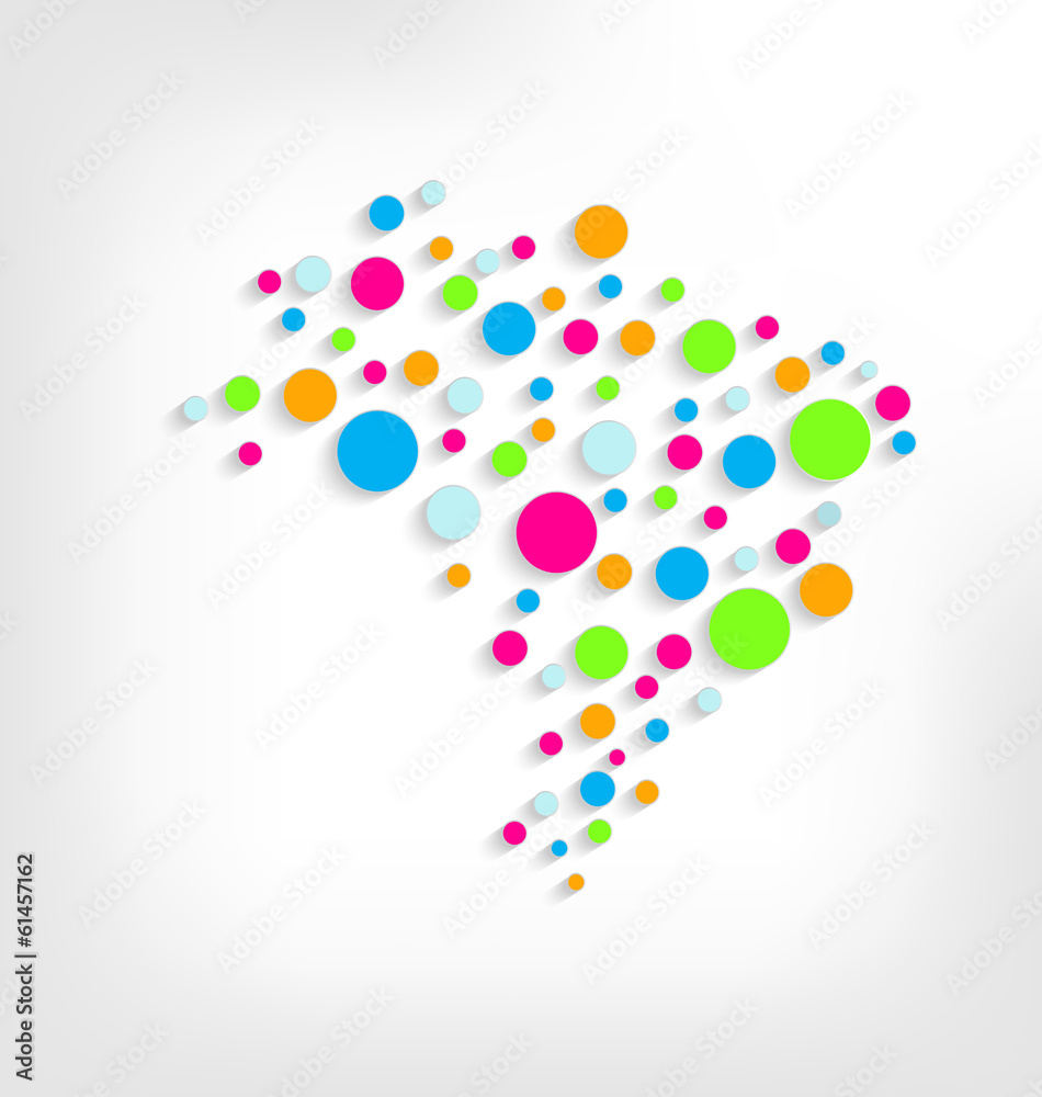 Brasil Circle Map Logo Vector Brasil Circle Map Logo Vector