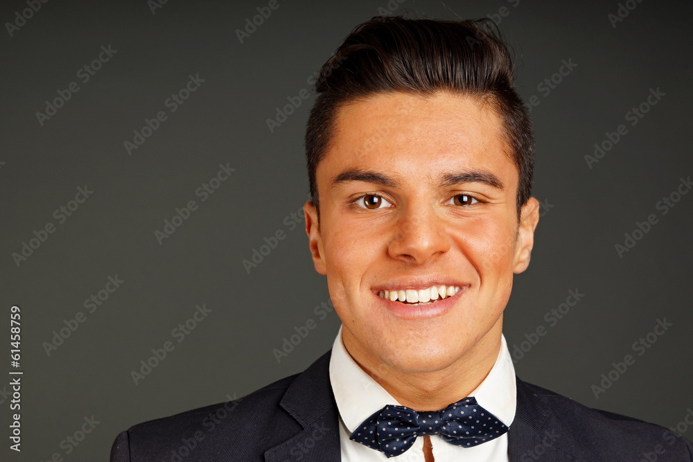 Portrait of young handsome businessman closeup Portrait of young handsome businessman closeup