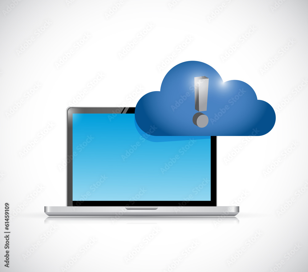 laptop and exclamation mark illustration design laptop and exclamation mark illustration design
