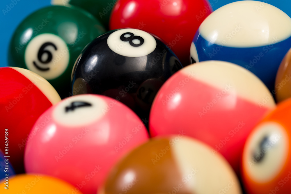 Billiard Balls Ready For The Break Billiard Balls Ready For The Break