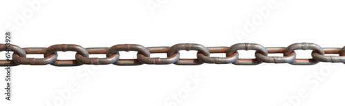 Rusty chain isolated on white background