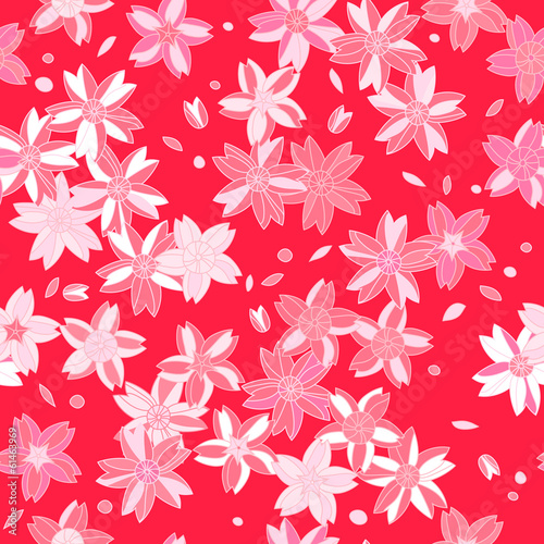 PInk asian sakura flowers o...