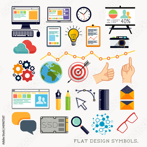 Flat Design Modern Icons & Symbols