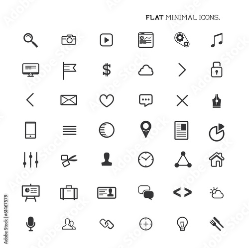 Modern Flat Minimal Icons