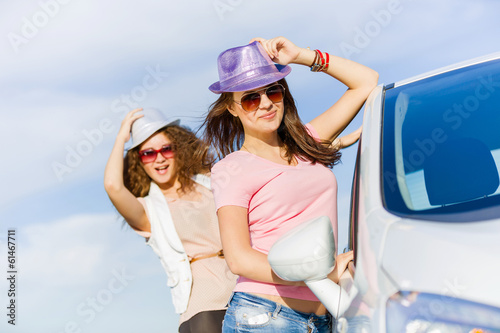Women near car