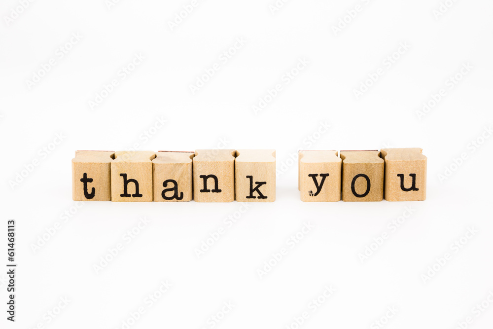 thank you wording isolate on white background thank you wording isolate on white background