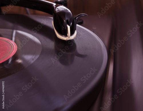 pickup with vinyl records