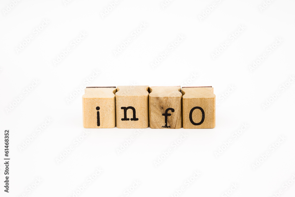 info wording isolate on white background info wording isolate on white background