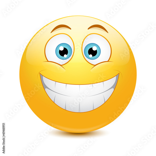 Vector illustration of cool glossy emoticon