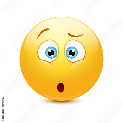 Confused emoticon on a white background.