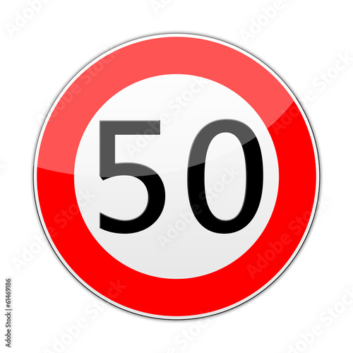 Verkehrszeichen 50 km h