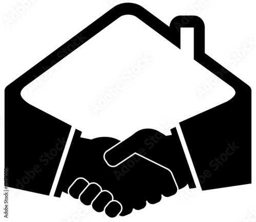 black handshake icon